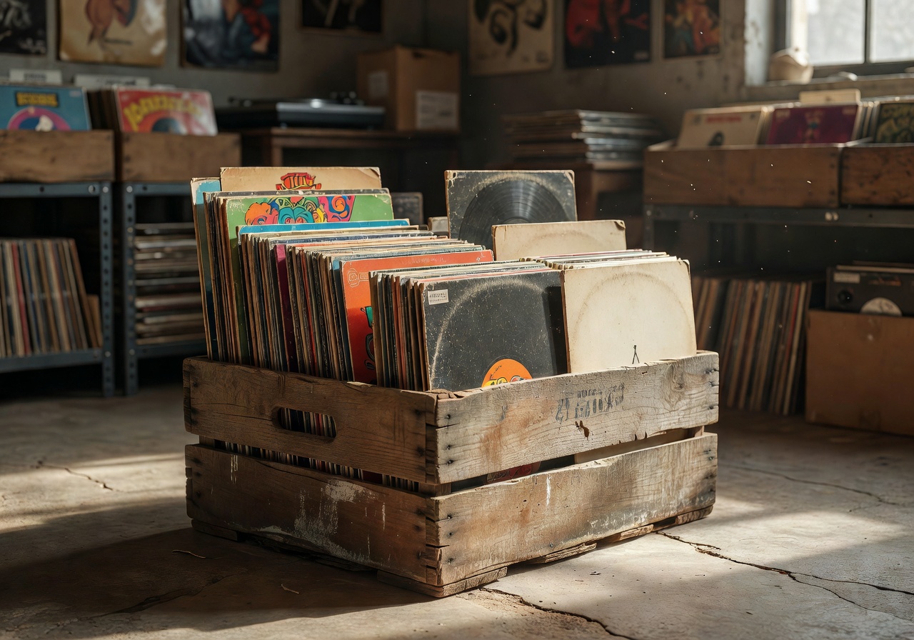 Hands deep in the crates